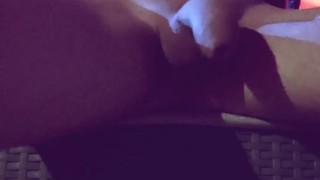 Boy plays with lubed up cock and cums a big load