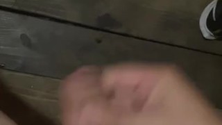 Alone in the sauna jerking off