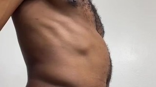 Inflating my belly that’s already full of water 