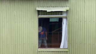 Daring masturbation by the window with cumshot