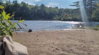 Very Shy Skinny dipping at the beach