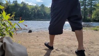 Very Shy Skinny dipping at the beach