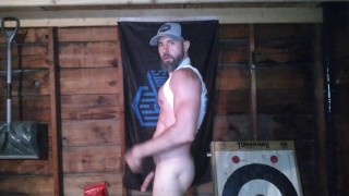 Daddy flexes and shows off
