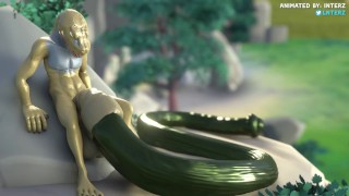 Lizard Hyper Penis Growth Animation