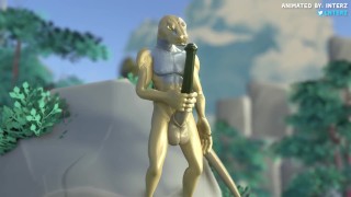 Lizard Hyper Penis Growth Animation