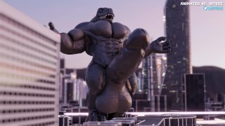 Dino Muscle Hyper Macro Growth Animation
