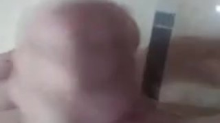 Bisex man cums and pisses on his body for a slutty friend
