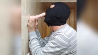 Bisex man eats a rubber penis and eats his sperm