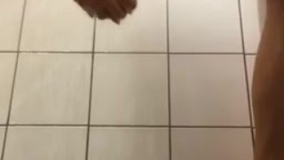 Fucking myself in public shower