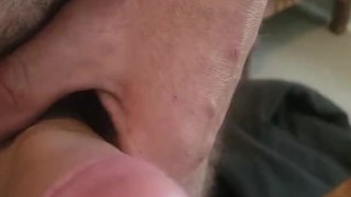Up close big cumshot 