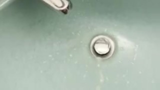 You either cum in the sink or sink in the cum - T shoots his load 