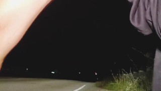 Emergency desperation spraying piss on an overpass!