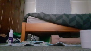 Riding massive dildo part 1