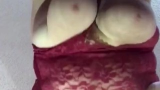 Bbw huge tit wife fucked from behind, view from below💦