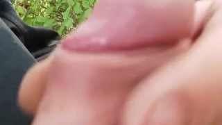 Muschroom cock head And Masturbation outdoor
