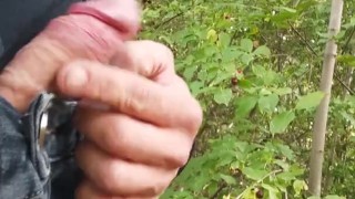 Muschroom cock head And Masturbation outdoor