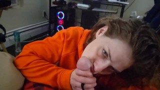 "Spew Baby, Spew!" - Heather Kane Talks Dirty as she Devours Cum in 20 Seconds