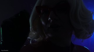 latex Halloween MILF seduce with ASMR rubber gloves sounds SFW fetish video