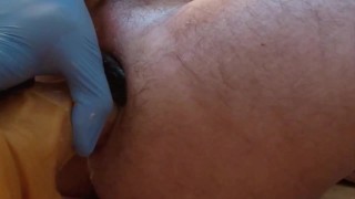 Anal gape training GIANT DILDO and vibrator stuffed ass ⭐️ DildoDadee
