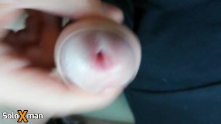 Glans teasing to the first drop of preejaculate - SoloXman