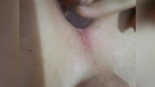 14 inch double dildo all the way inside!