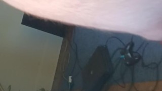 Sean pissing out a window