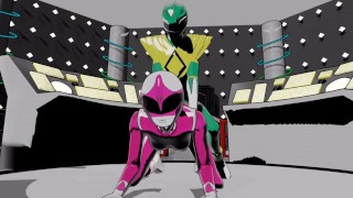 Green and Pink ranger Doggystyle Anal