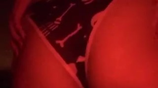 Spreading my ass In my Halloween panties