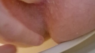 White guy fingers fat wet ass