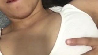 my cousin's girlfriend sends me a video touching herself completely