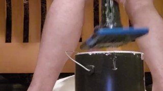 Riding my XL horse dildo 