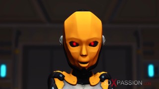 Shemale sex cyborg fucks hard an alien in the underground and secret US military base