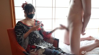 Japanese Cosplay Handjob♡ While you're relaxing, you still have your jerking, how's it feel?🤔