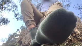 MY WIDE FEET - GOT YOU STUMPED - HARD WOOD ON MY SOFT MEATY SOLES