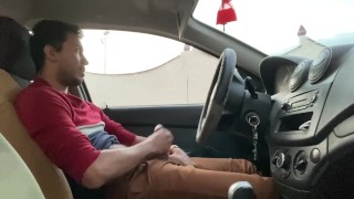 Gay jerk off in car public 