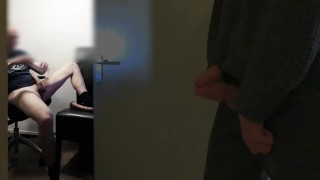 roommate caught masturbating while anal penetrating himself and watching gay porn