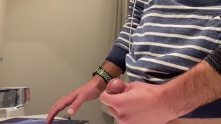 Me masturbating and cumming in the bathroom sink