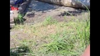 SLOW MOTION johnholmesjunior dripping huge cumload on nude beach in slow motion