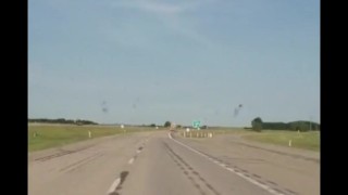 SLOW MOTION johnholmesjunior shooting cum load while driving on highway slow motion