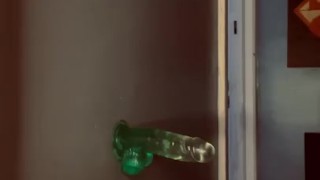 1st time recording dildo going in my asshole 