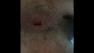 FUCKING WET BOY HOLE WITH HUGE DOUBLE ENDED DILDO SO HOT