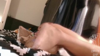 Handicapped Guy Uses Cum as Lube