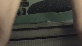 Self care with tiny dildo