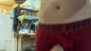 walking around the house with my cock out 