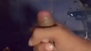 Horny boy masturbate in bathroom