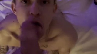 he loves this dick so much and is ready to suck it