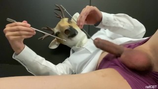 The deer slave employee was instructed to cum while blaming the urethra and balls in the office.