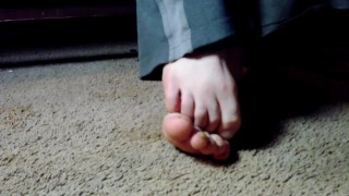 My feet and some baggy pants