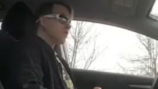 Sacha Huge jerking off in his car