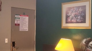 Sexy Blond MILF electric slides big oiled dick